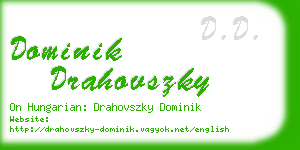 dominik drahovszky business card